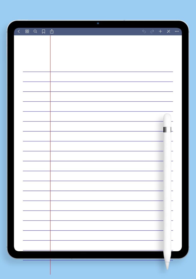 Download Printable Lined Paper Template Wide Ruled 8 7mm Blue PDF