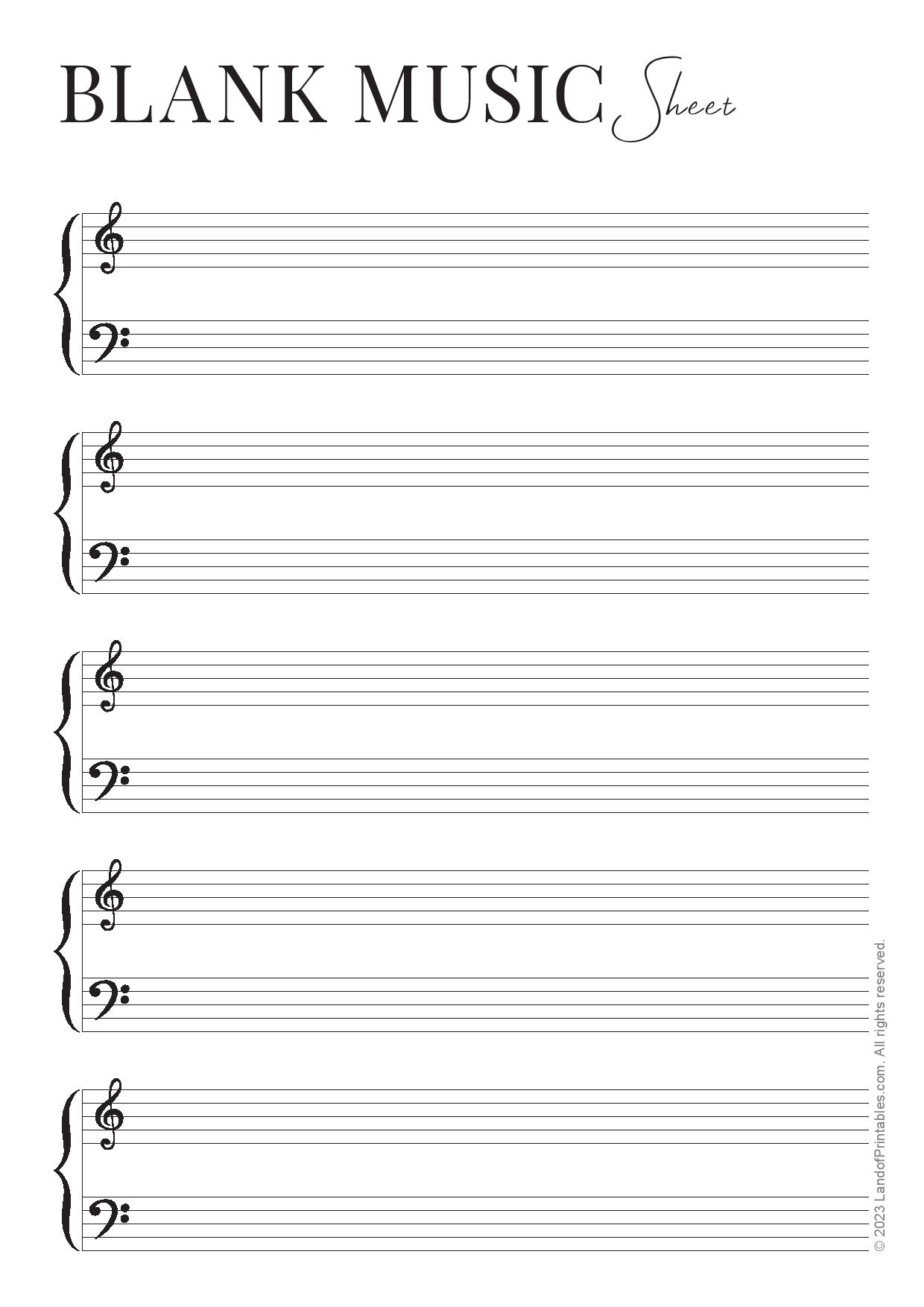 printable music staff paper free