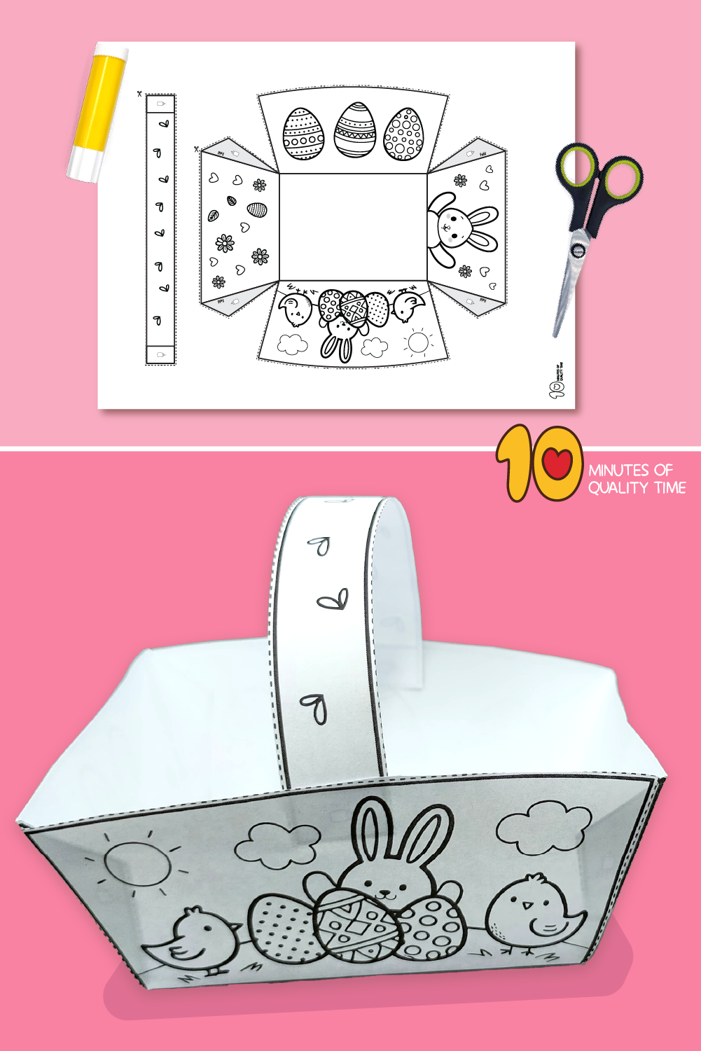 printable easter basket template