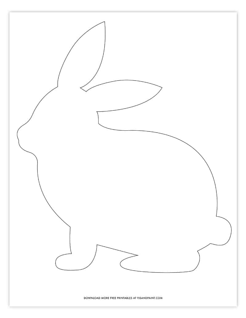 printable bunny rabbit template