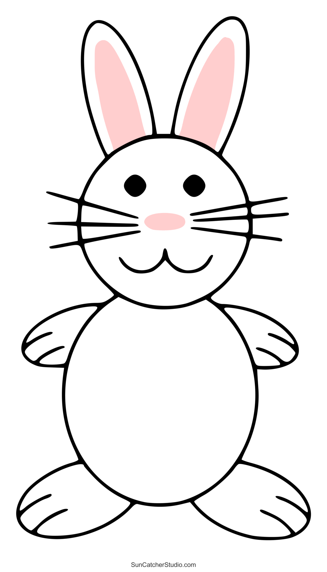 easter bunny template free printable