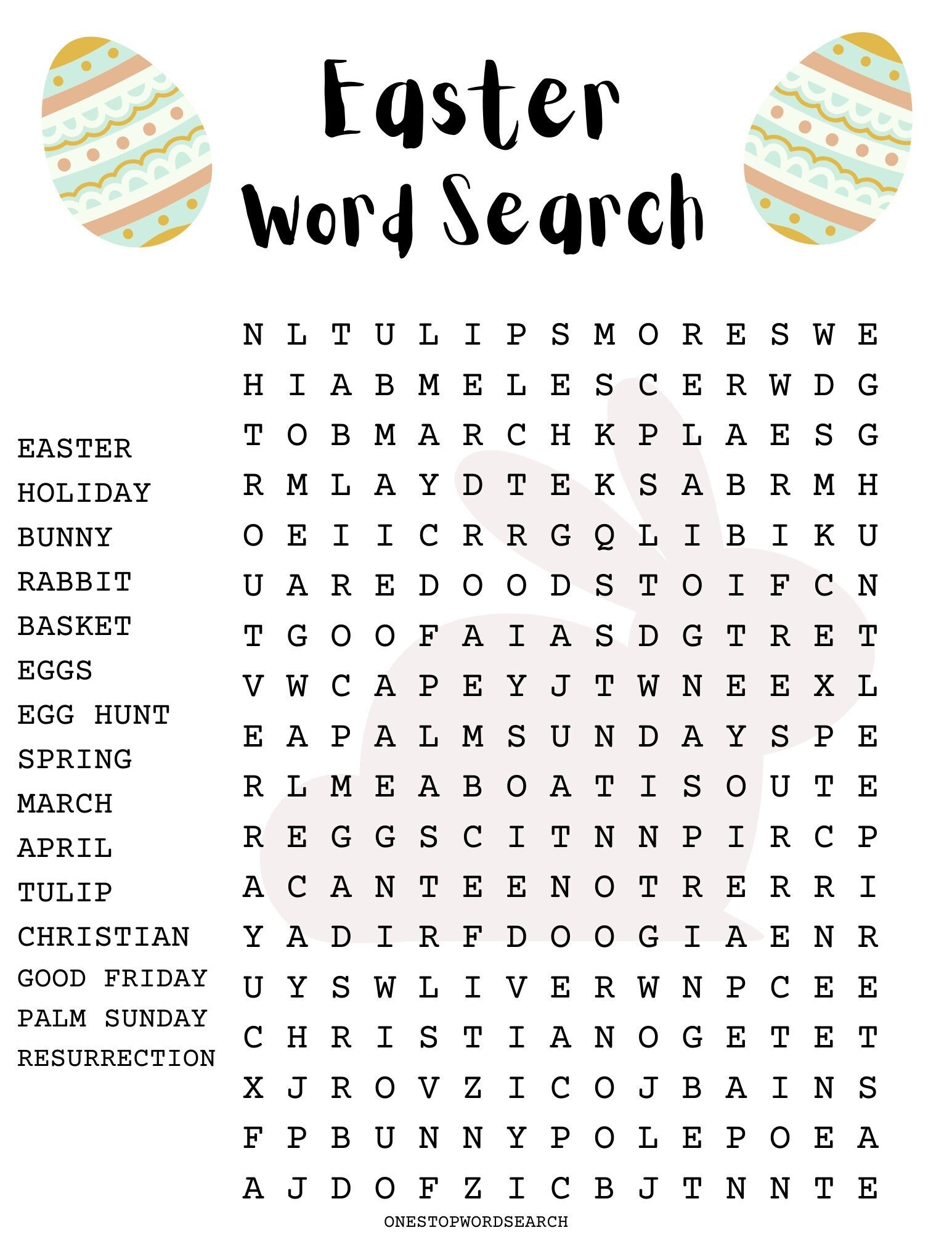 easter word puzzles printable