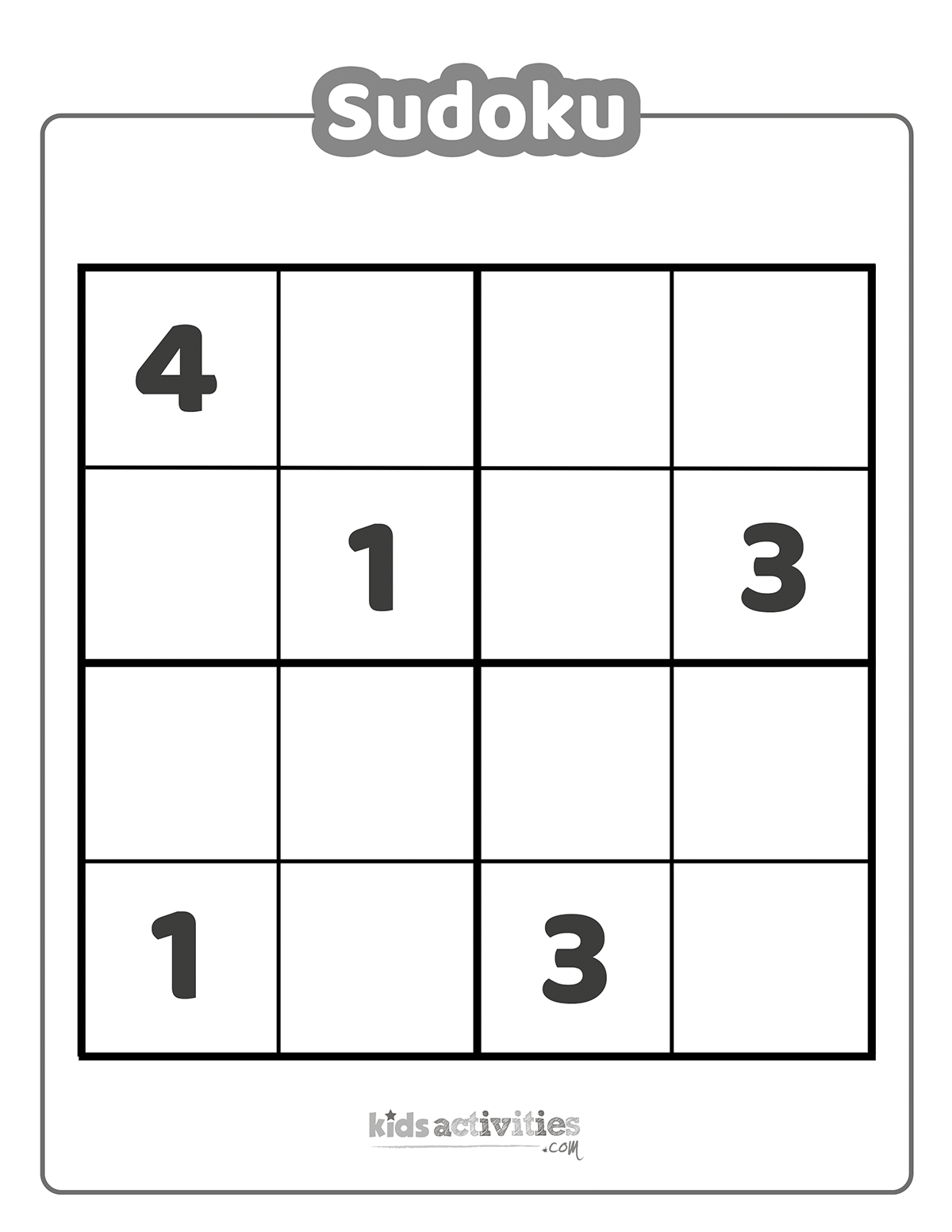 sudoku puzzles easy printable