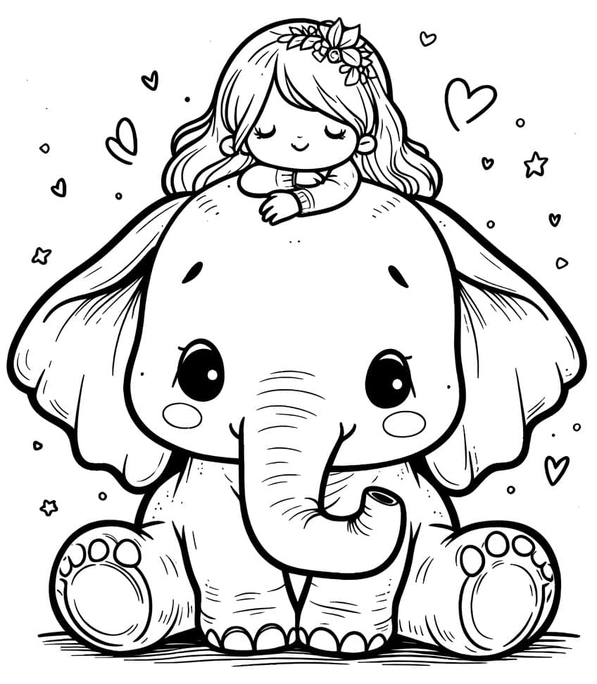 elephant coloring pages printable