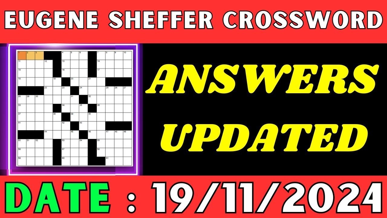 eugene sheffer printable crossword puzzle for today