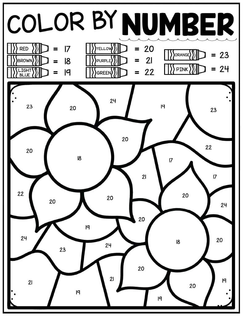 color by number printable