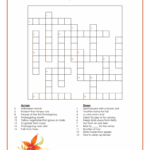 Fall Crossword Puzzle Intermediate My Printable Puzzles