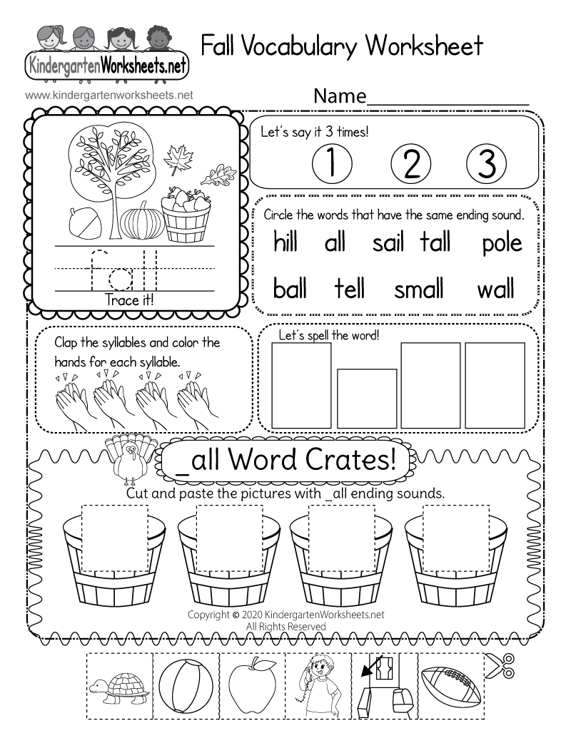 free printable autumn worksheets