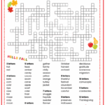 Fall Word Fill In Puzzle Puzzle Cheer