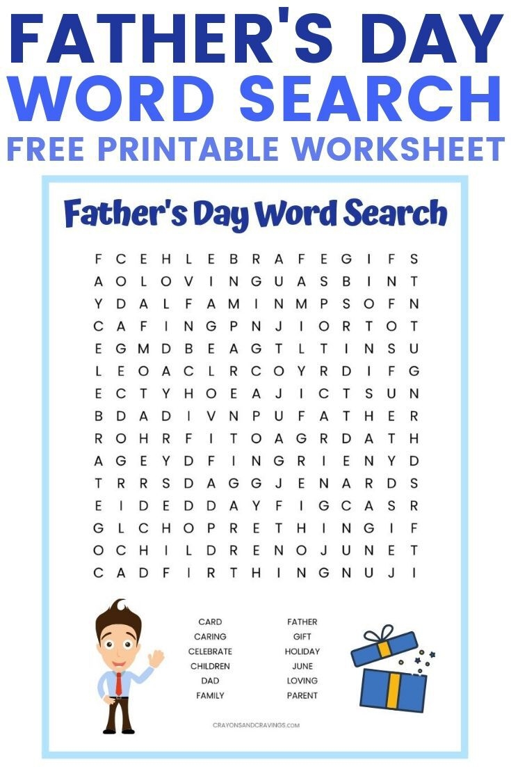 Father s Day Word Search FREE Printable For Kids