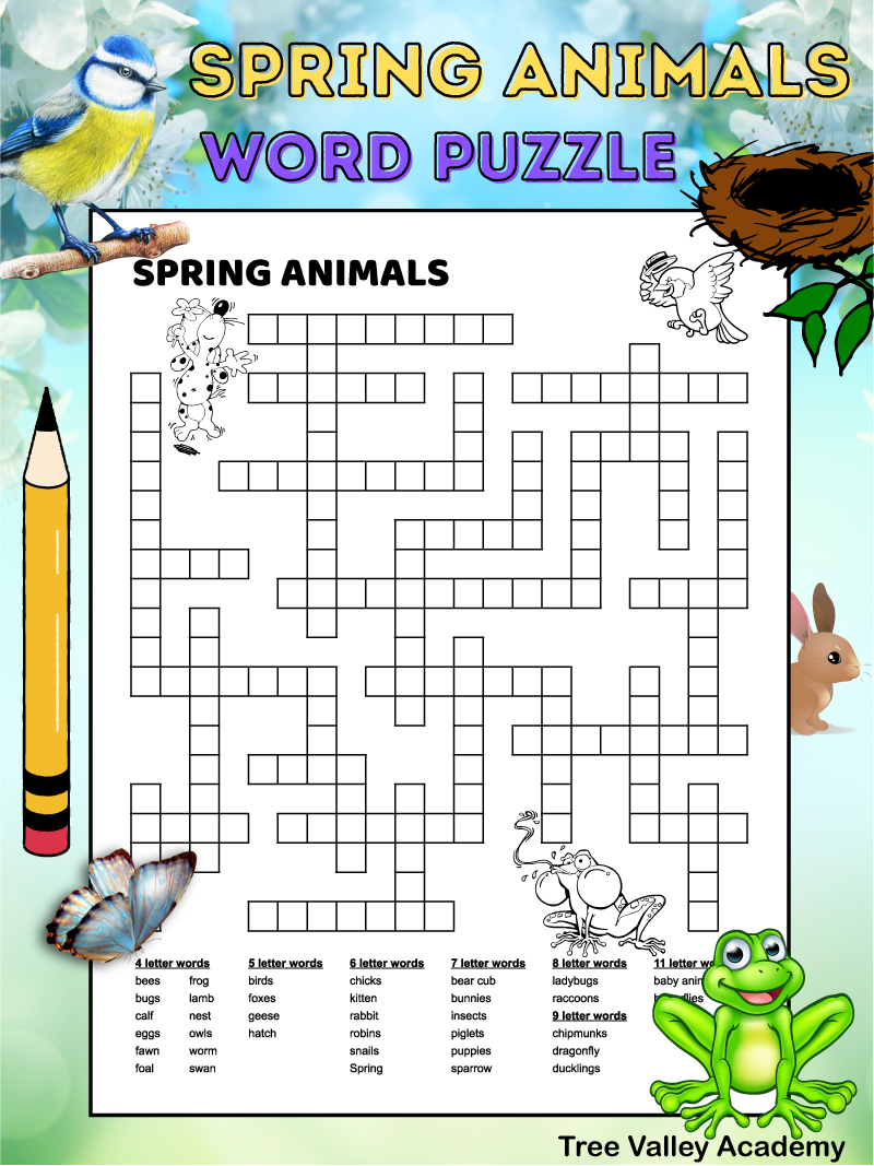 printable fill in word puzzles
