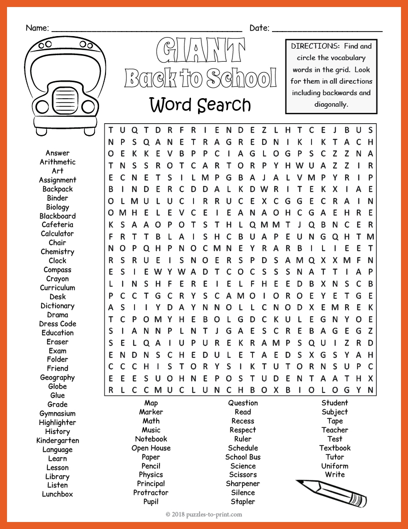FIRST DAY OF BACK TO SCHOOL Word Search Puzzle Worksheet No Prep Made By Teachers FIRST DAY OF BACK TO SCHOOL Word Search Puzzle Worksheet No Prep Made By Teachers