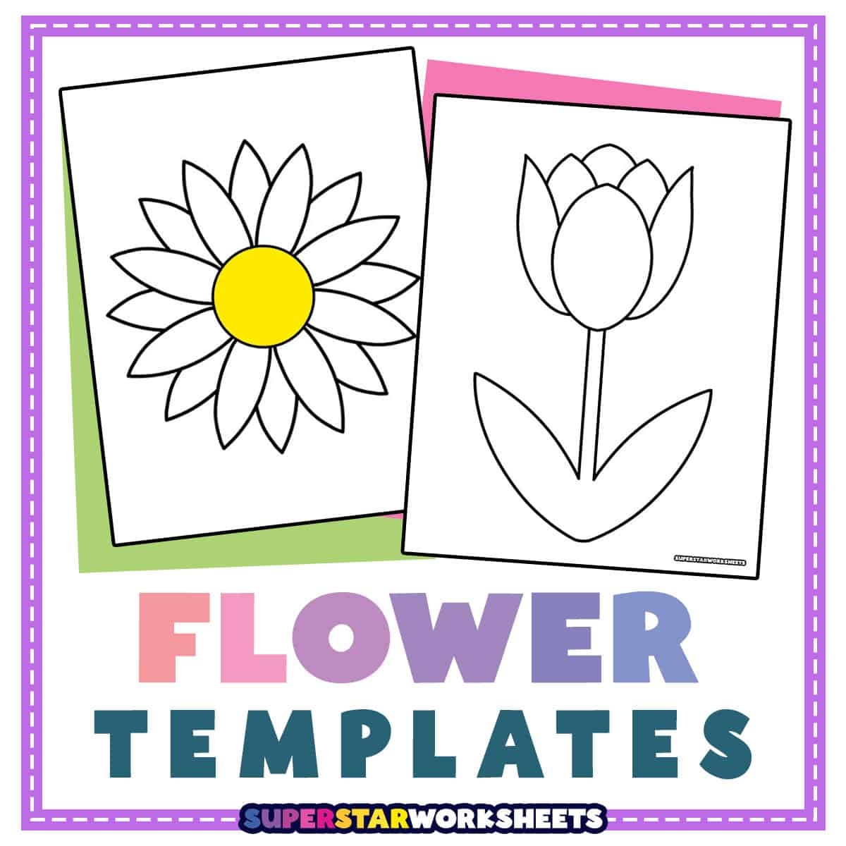 cut out flower template printable