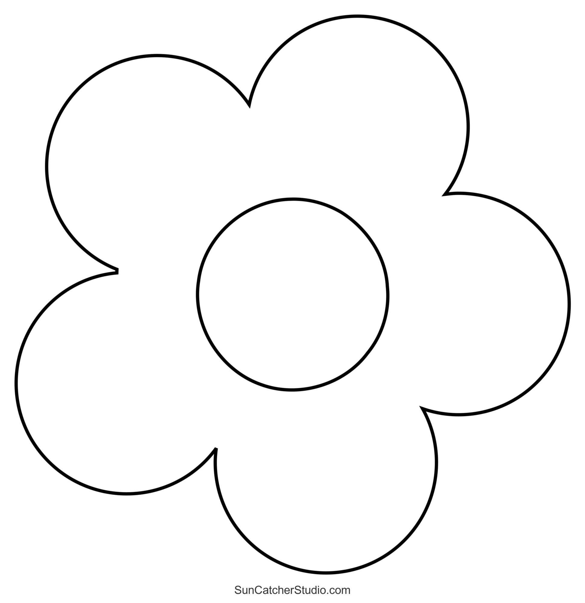 Flower Templates Patterns SVG Files Printable Stencils Free Printables Monograms Design Tools Patterns DIY Projects