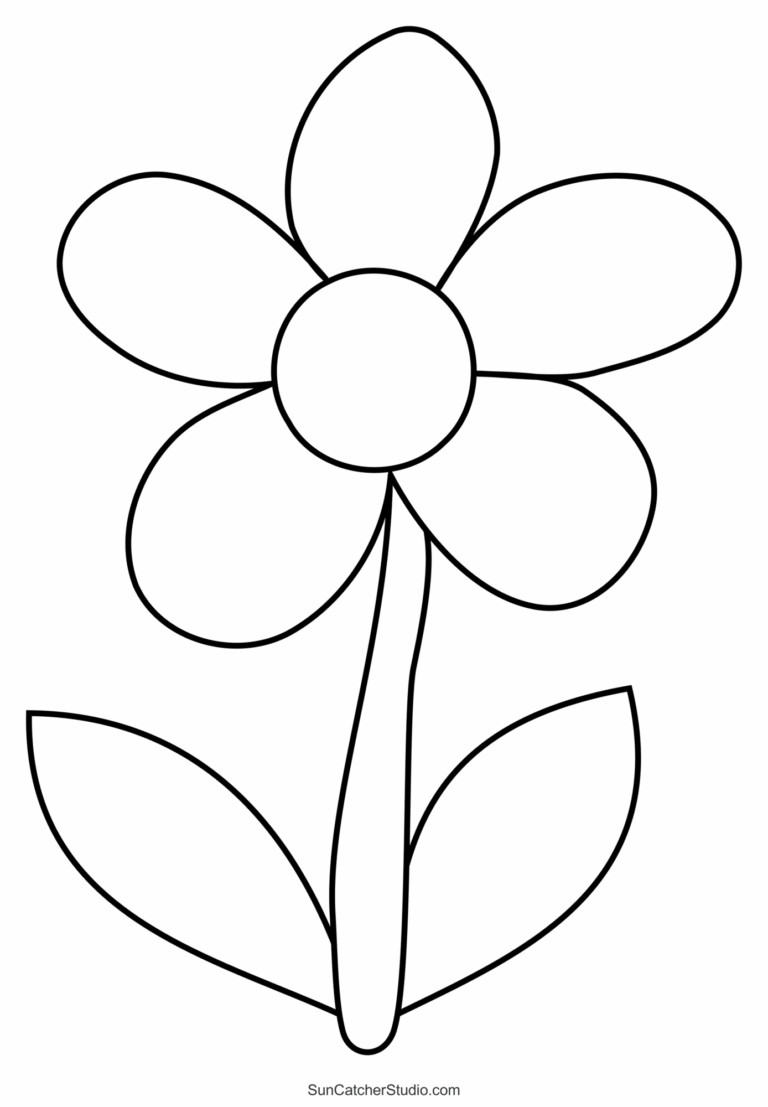Flower Templates Patterns SVG Files Printable Stencils Free Printables Monograms Design Tools Patterns DIY Projects