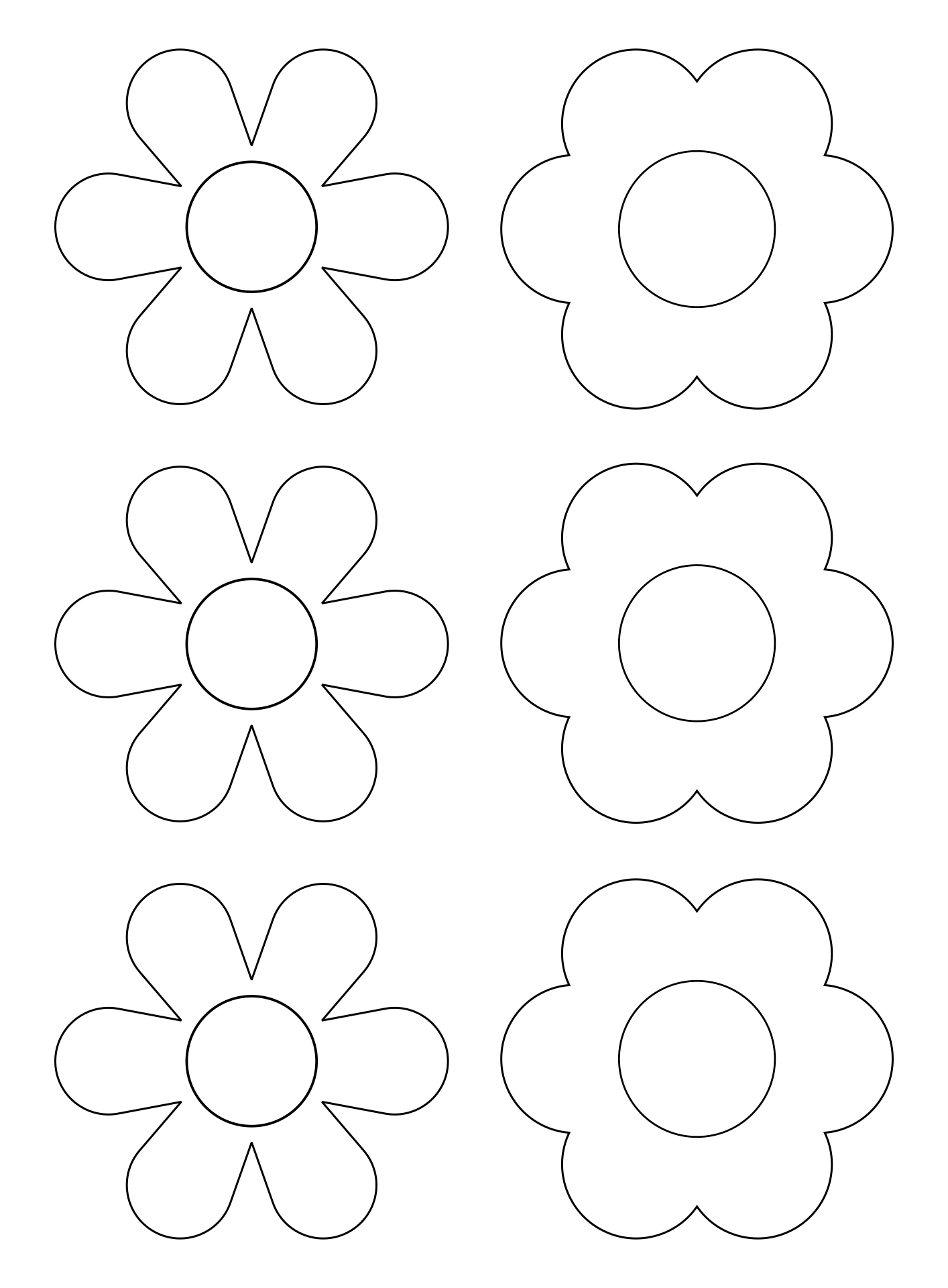 free printable templates of flowers