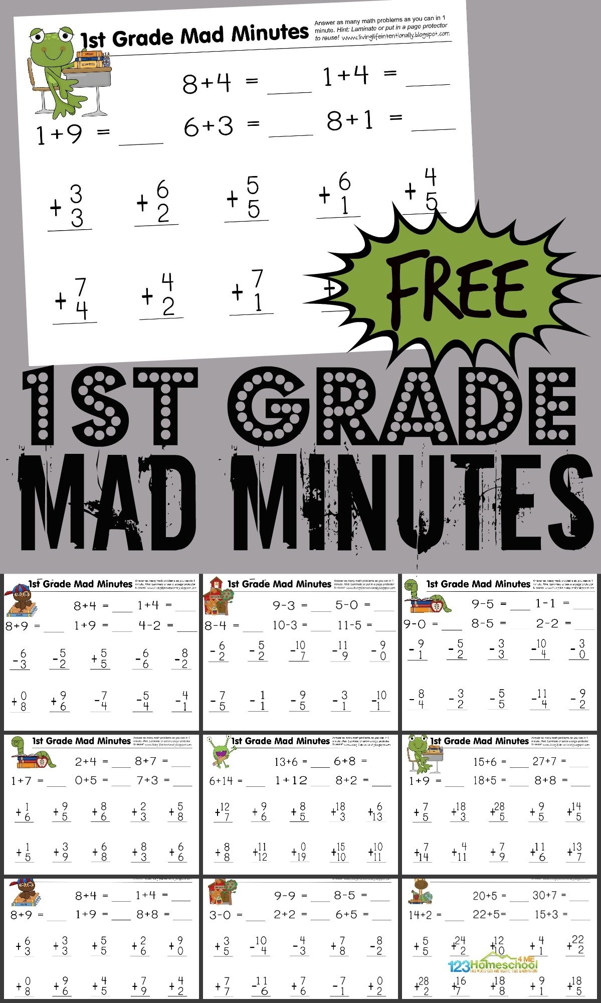 printable mad minute worksheets
