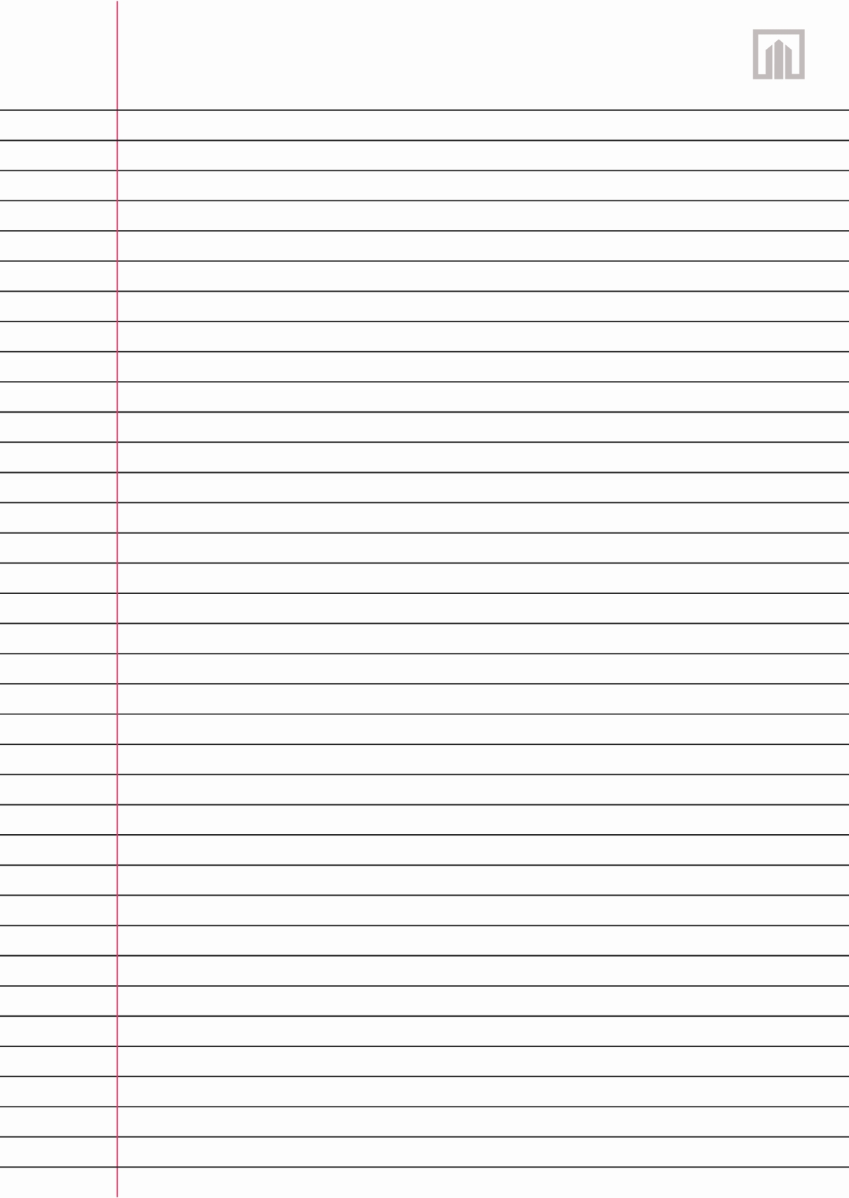 Free A4 Size College Lined Paper Template To Edit Online