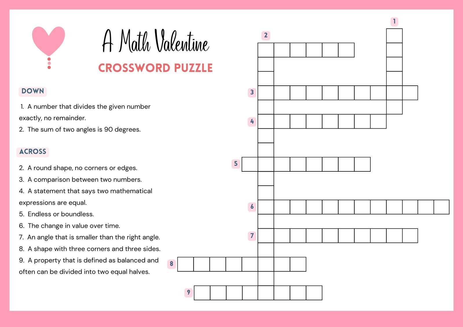 create a crossword puzzle free printable