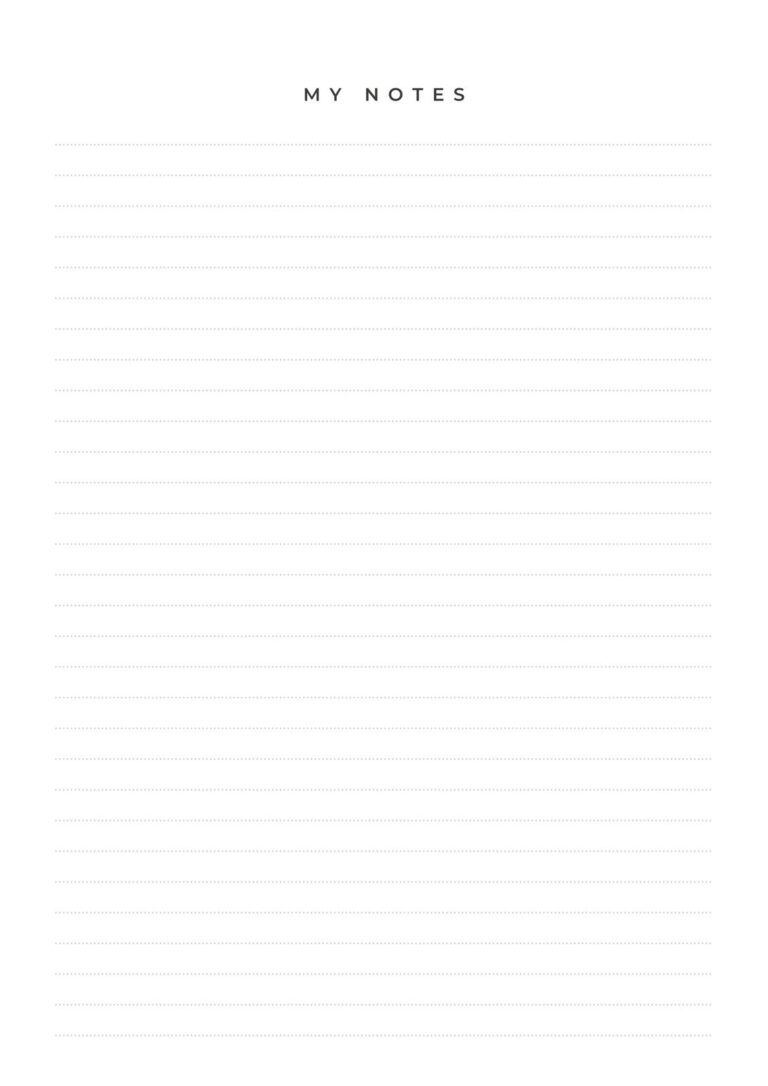 Free And Customizable Notes Templates