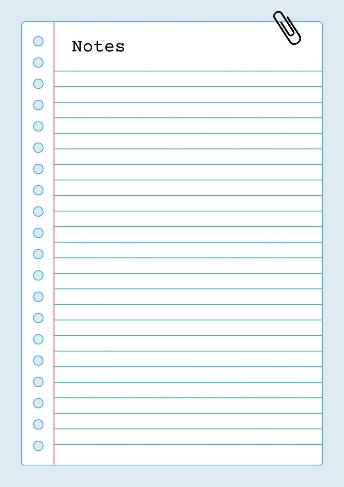 lined paper printable template