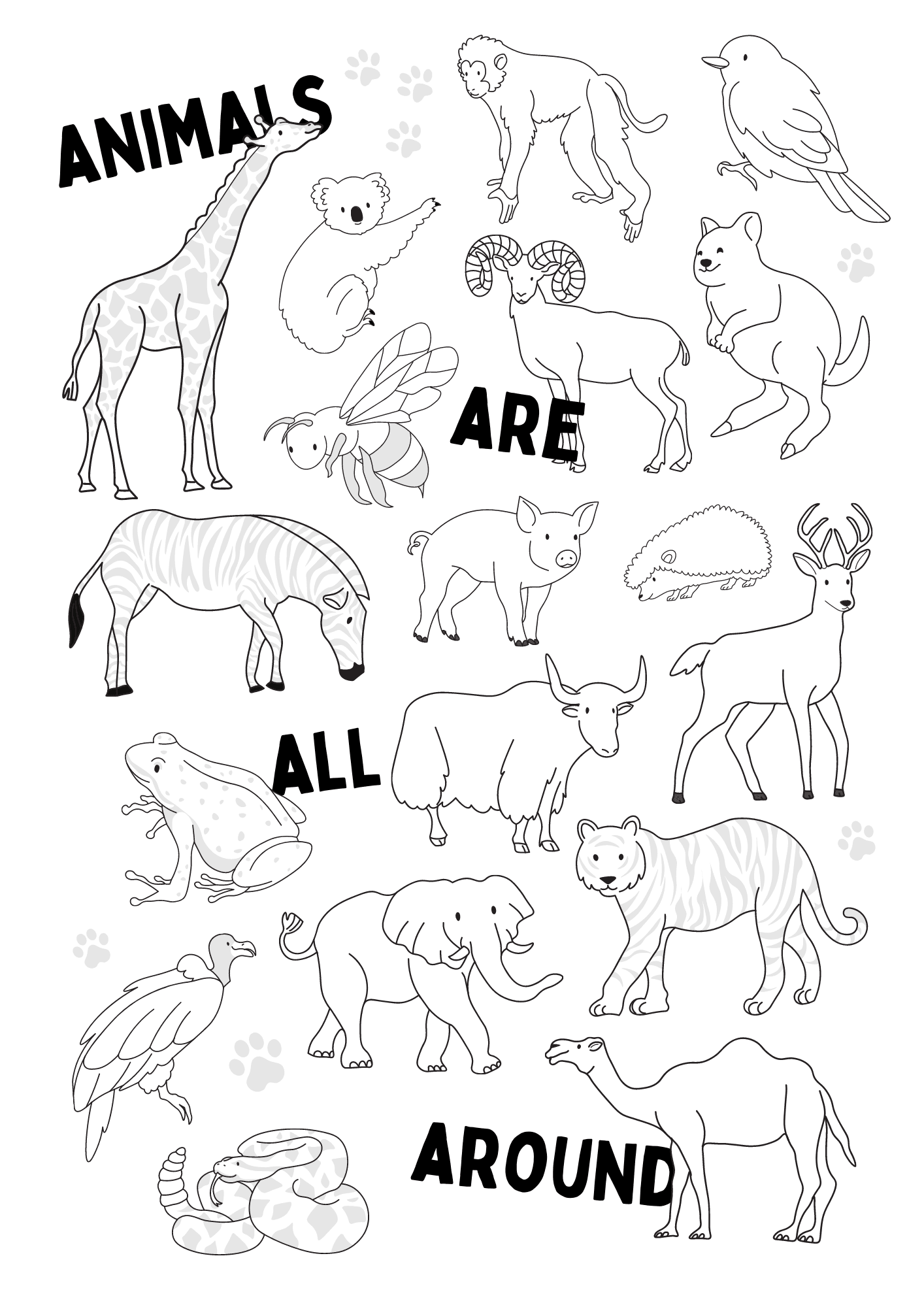 animal printable coloring pages