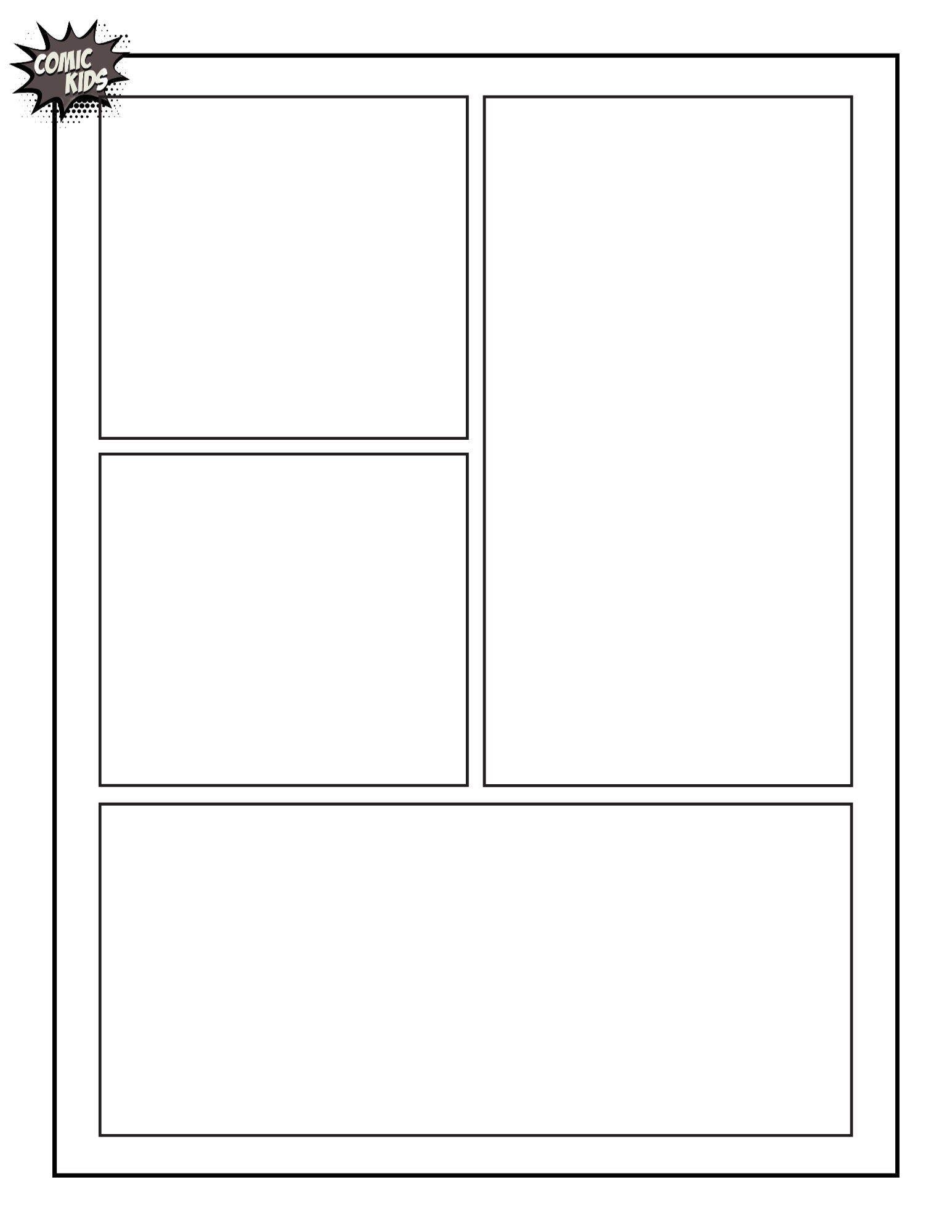 free printable comic book templates