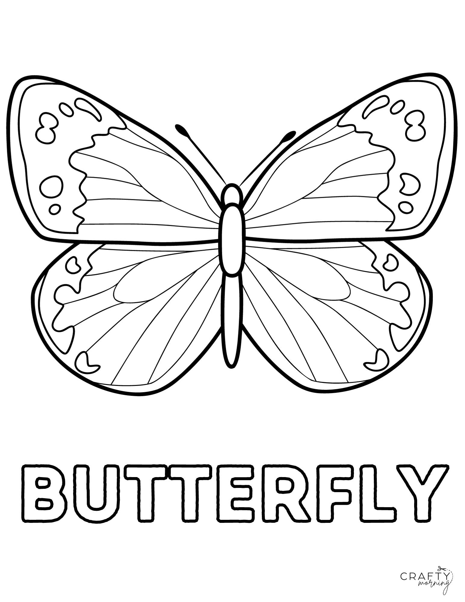 printable butterflies to color