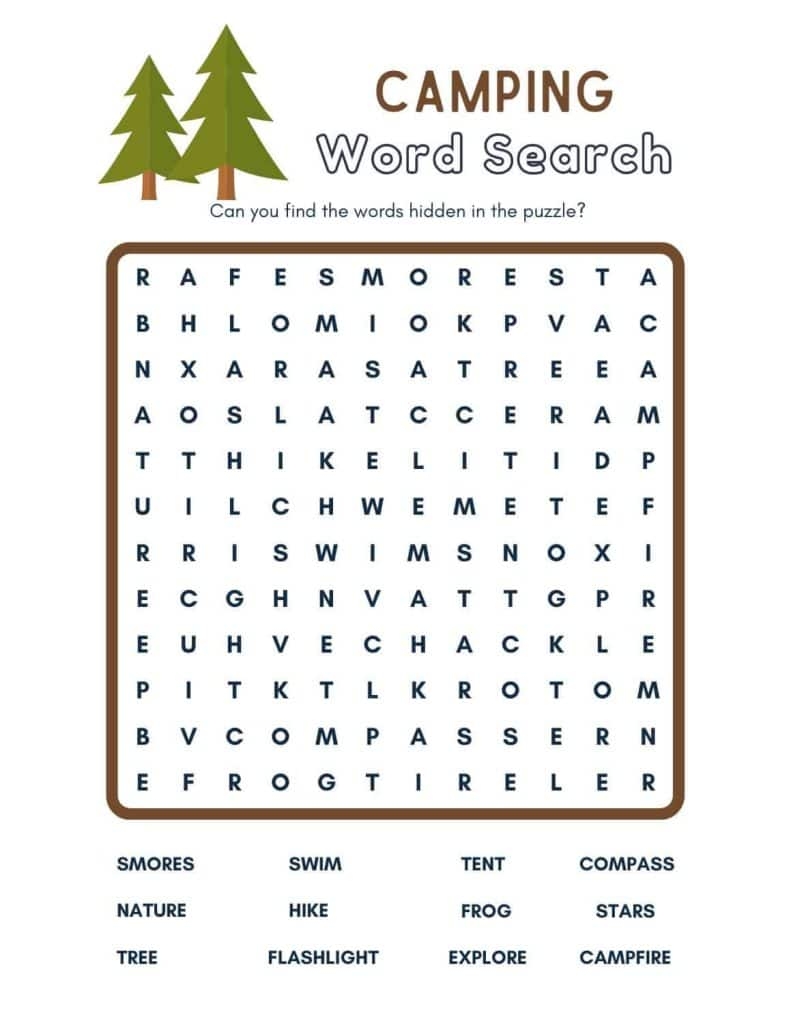 simple word search puzzles printable