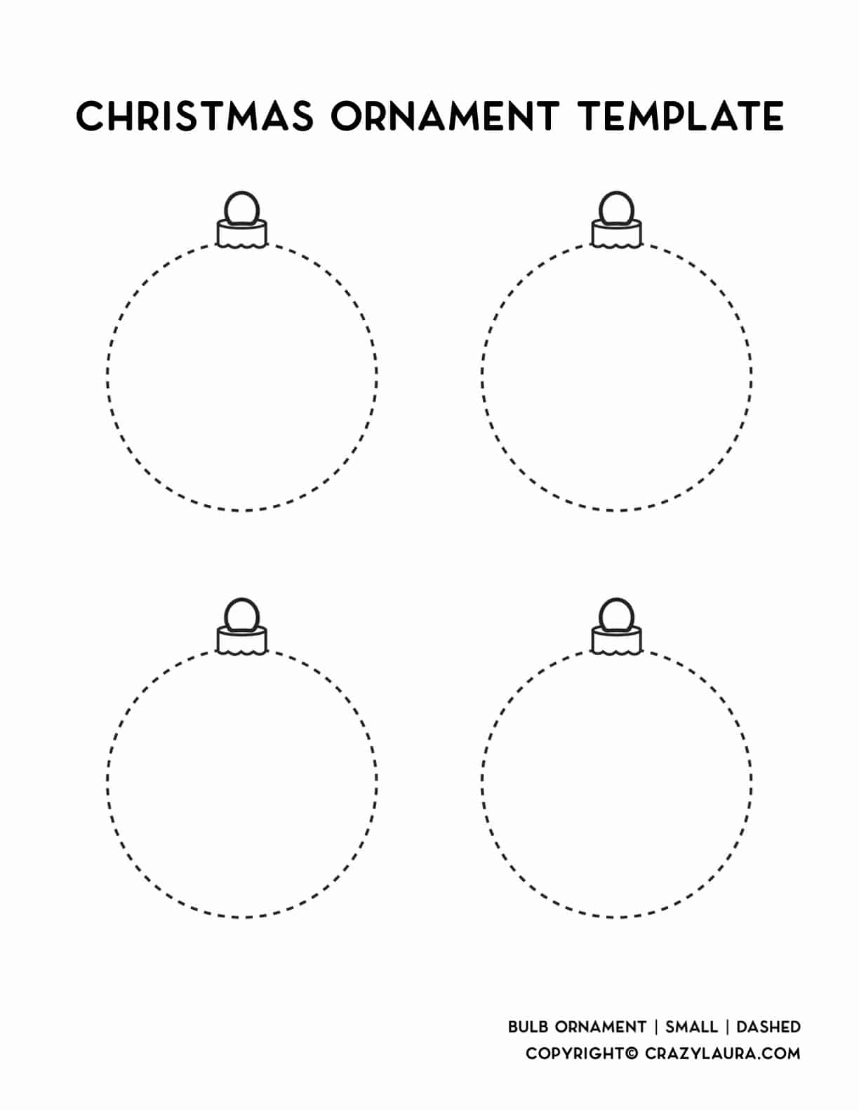 Free Christmas Ornament Template Printables Outlines Crazy Laura