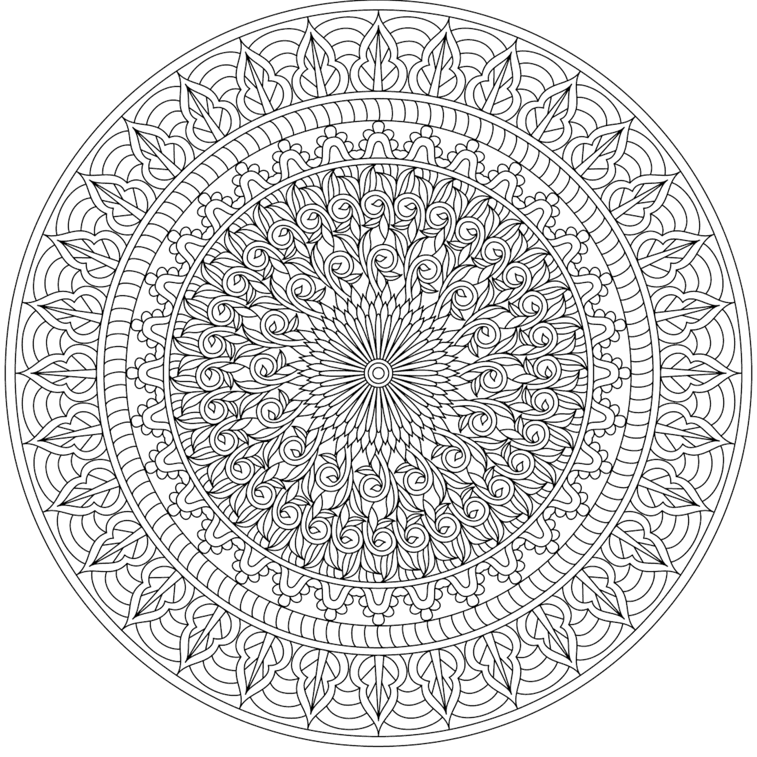coloring pages printable mandala