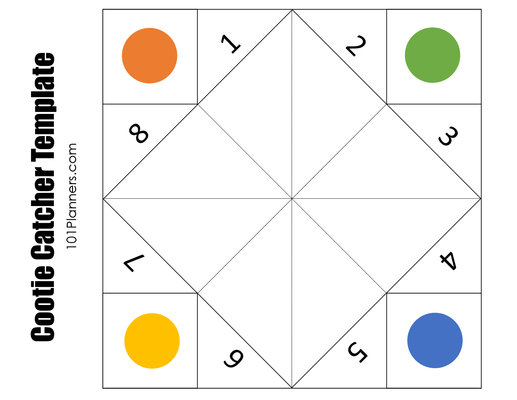 FREE Cootie Catcher Template Printable And Typeable
