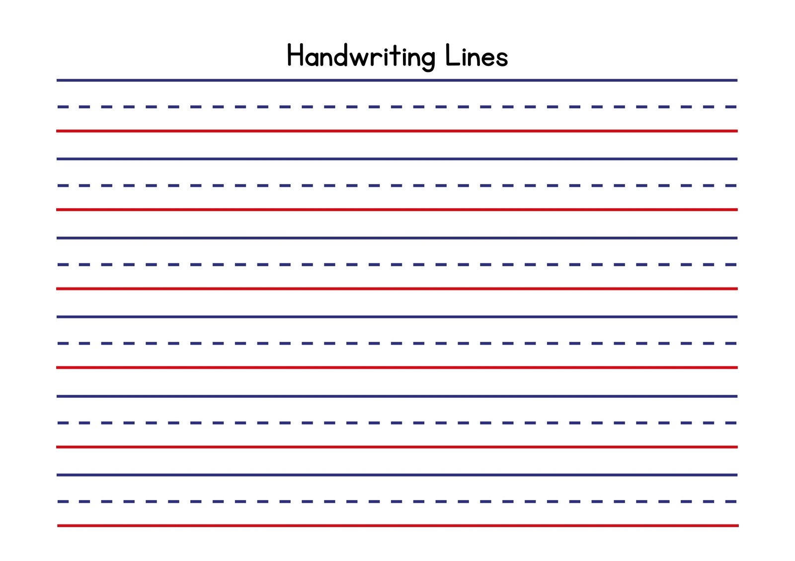 handwriting paper printable pdf free