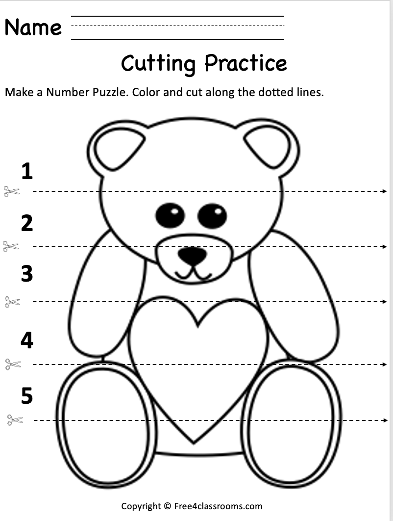 cutting skills printable worksheets