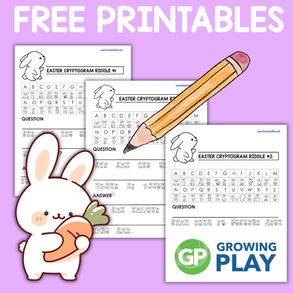 Free Easter Cryptogram Puzzles Printable PDF Growing Play