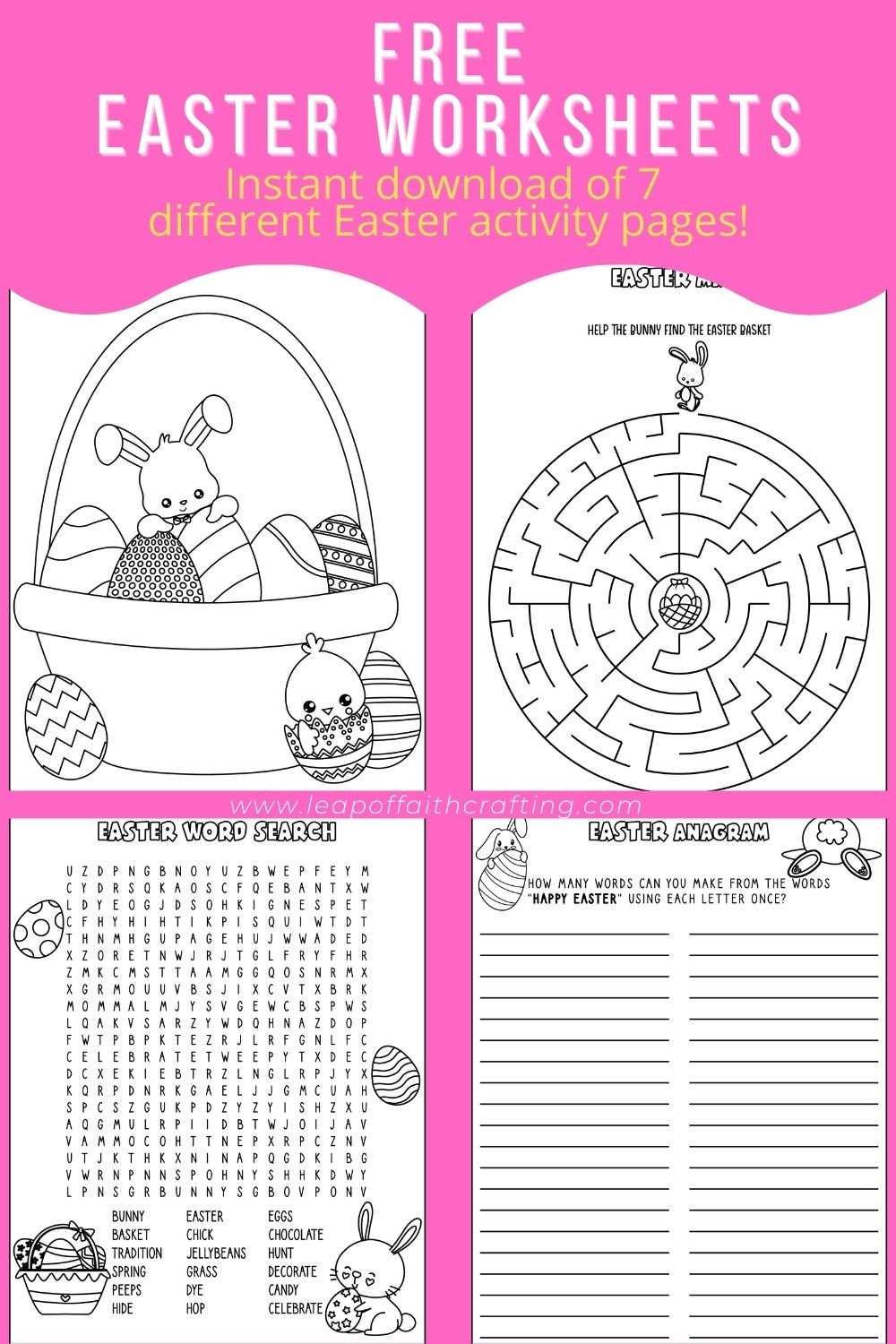 activity sheets printable easter worksheets pdf