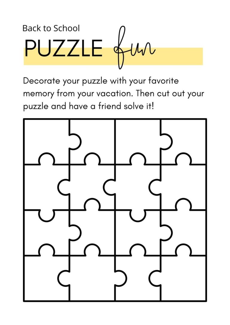 Free Editable Puzzle Templates Canva