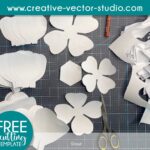 Free Giant Paper Rose Template Creative Vector Studio