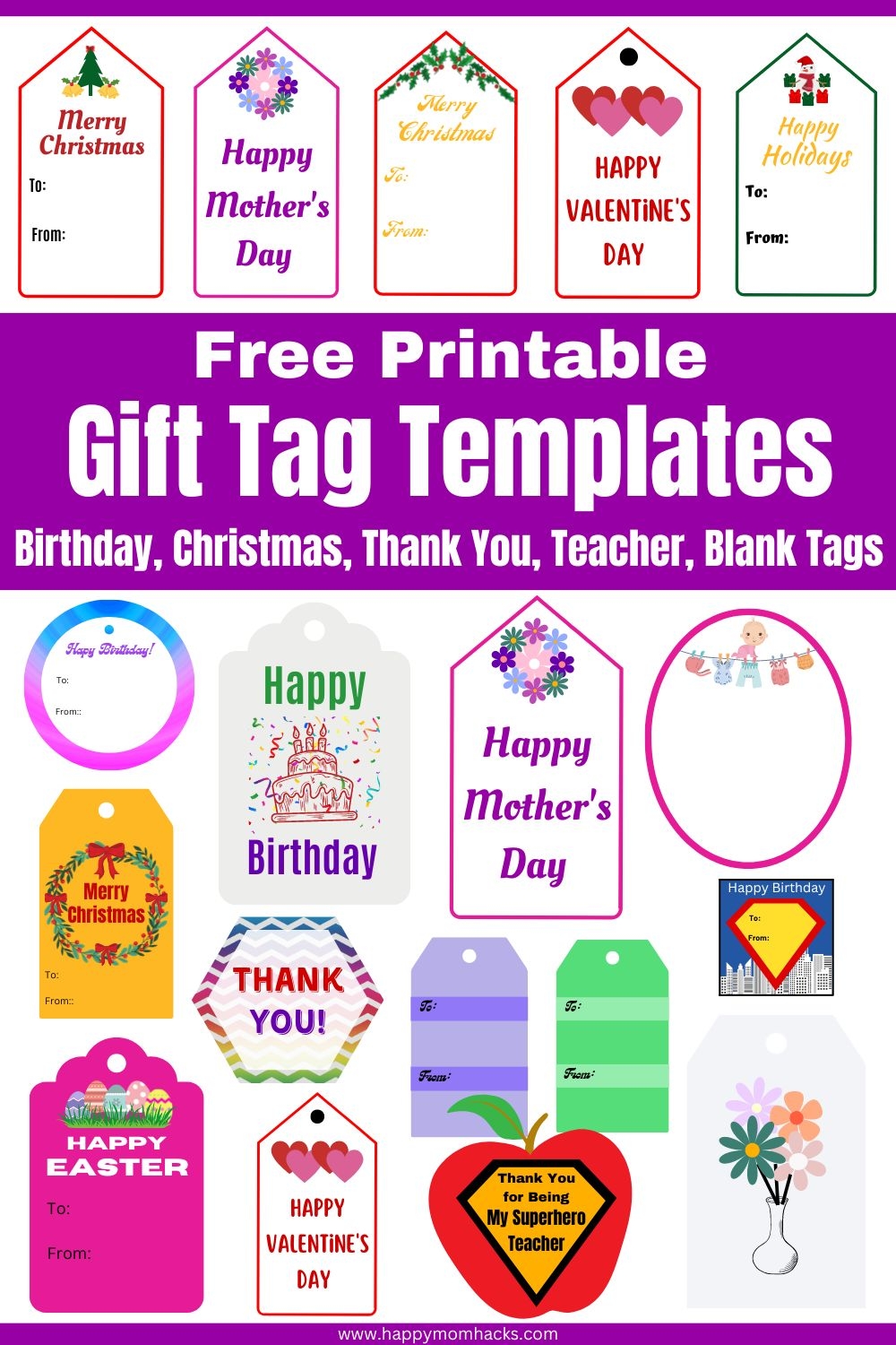 free printable gift tags templates