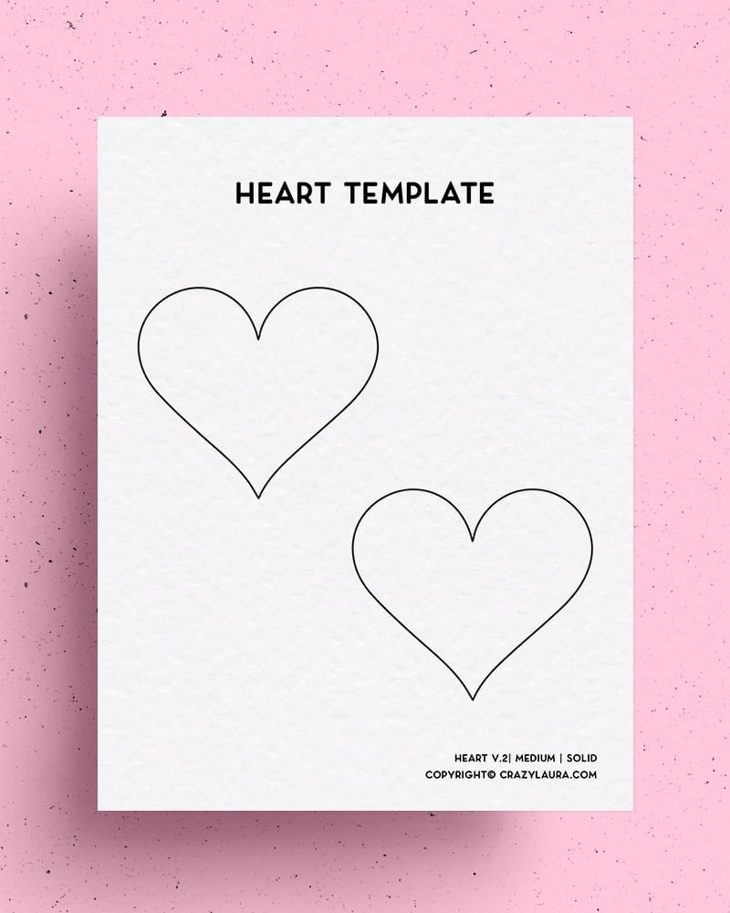 heart shape template printable