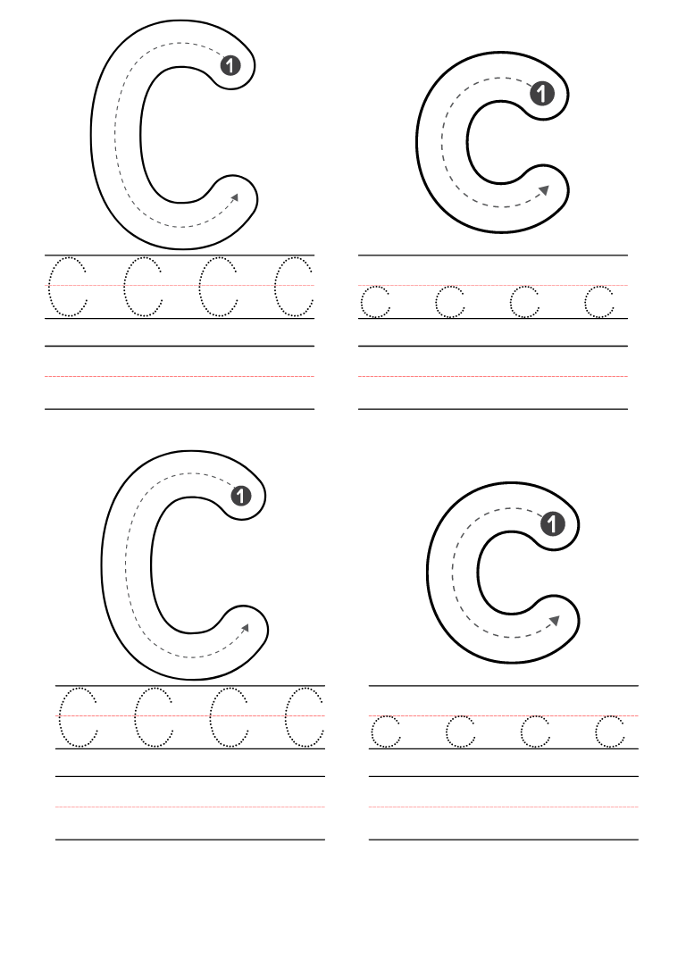 letter c free printable worksheets