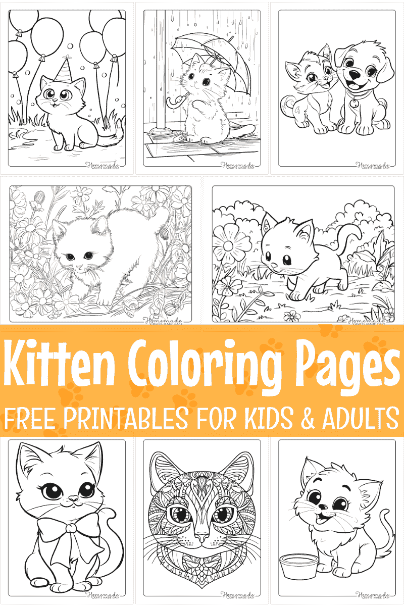 printable kitten coloring pages