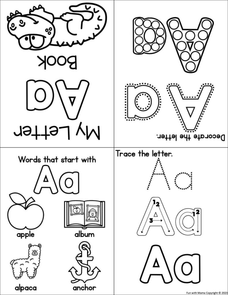 letter a printable worksheets