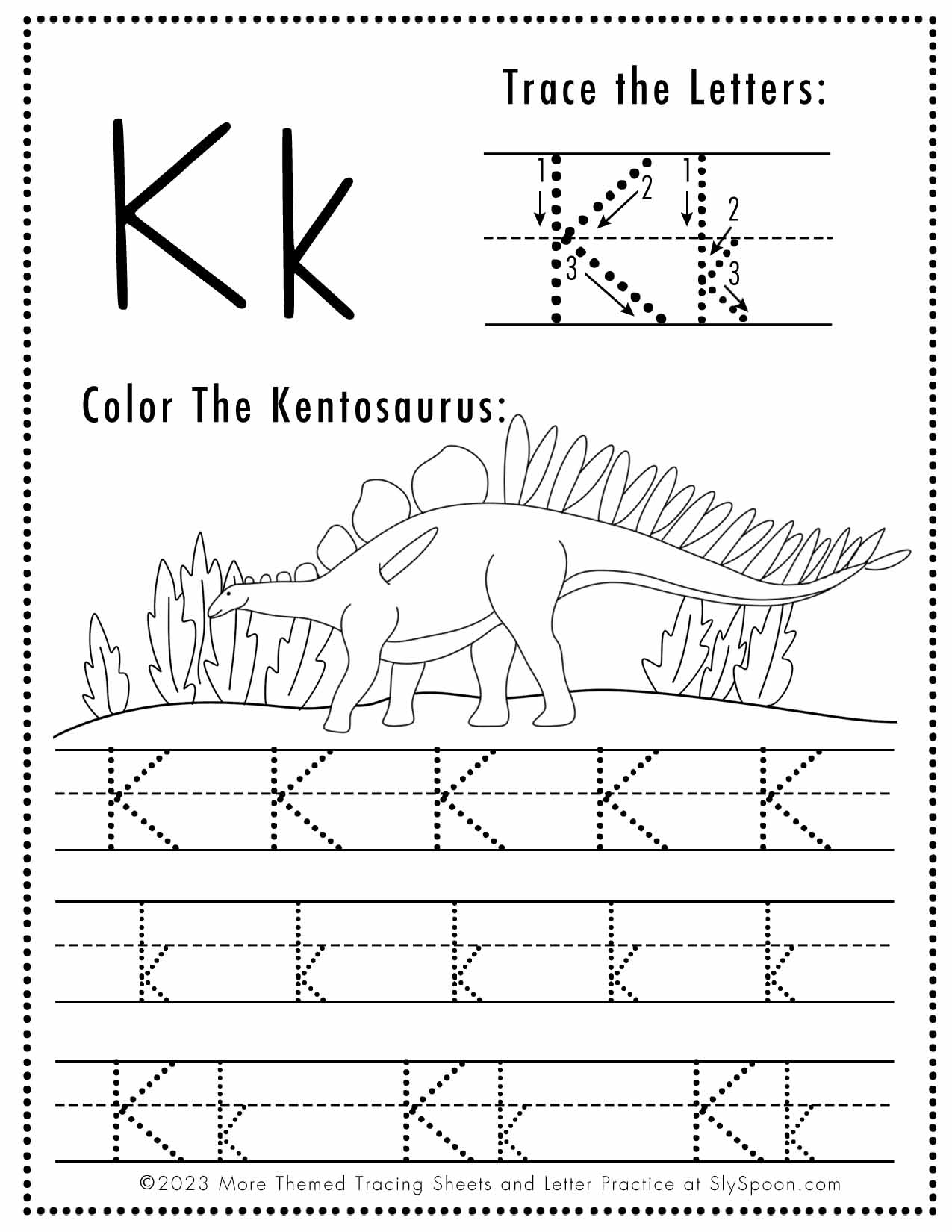 free printable letter k worksheets