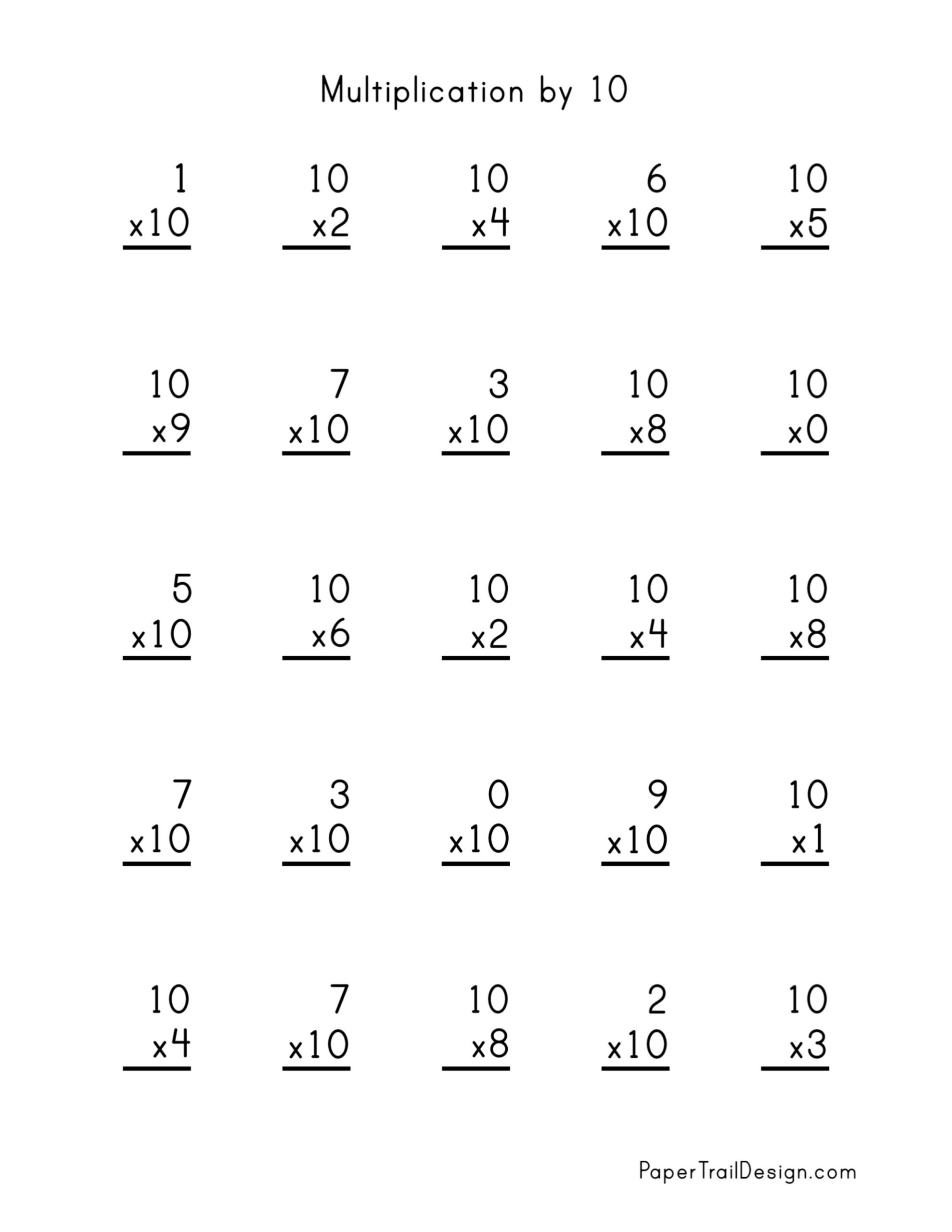 free printable 3rd grade multiplication worksheets