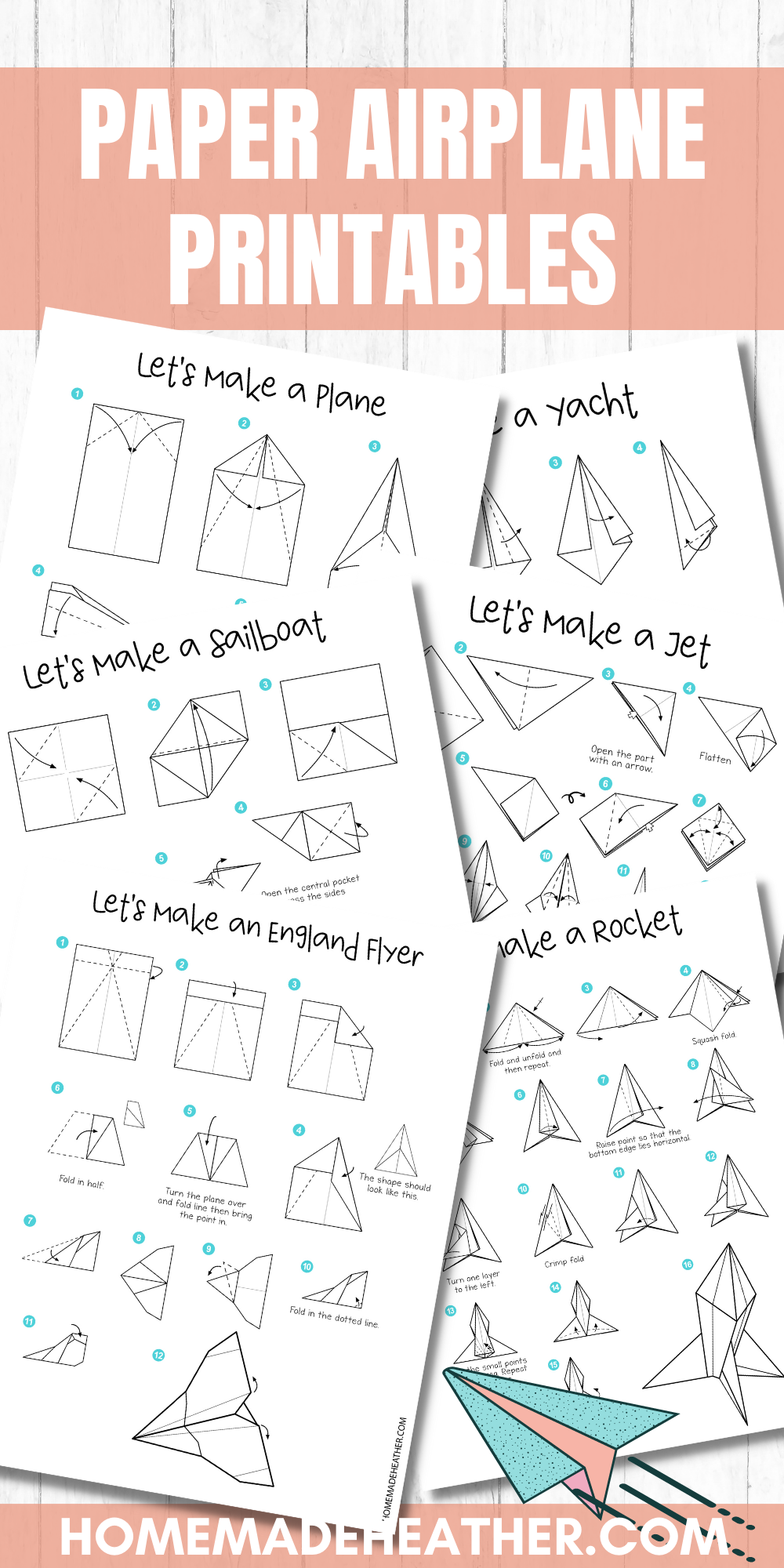 Free Paper Airplane Printables