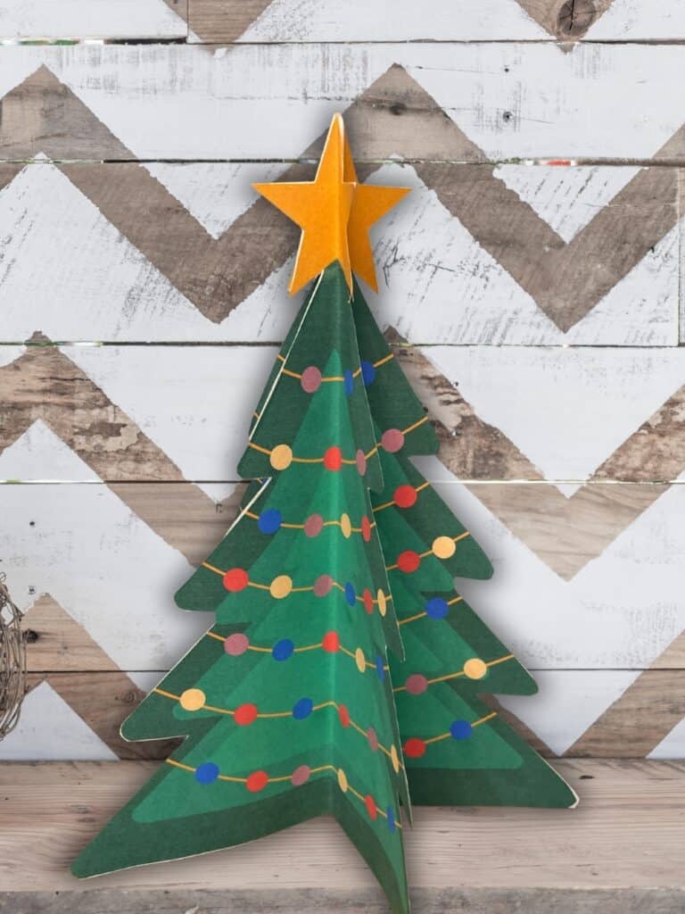 free printable 3d christmas tree template