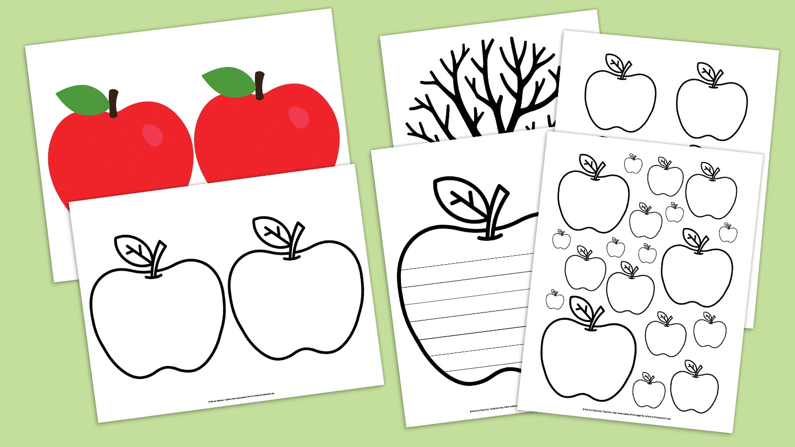 apple template printable free