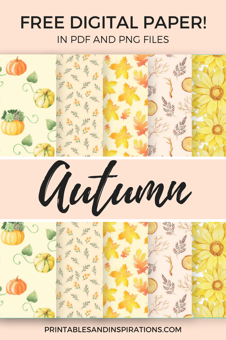 Free Printable Autumn Digital Paper Seamless Pattern For Scrapbooking Printables And Inspirations Free Printable Autumn Digital Paper Seamless Pattern For Scrapbooking Printables And Inspirations