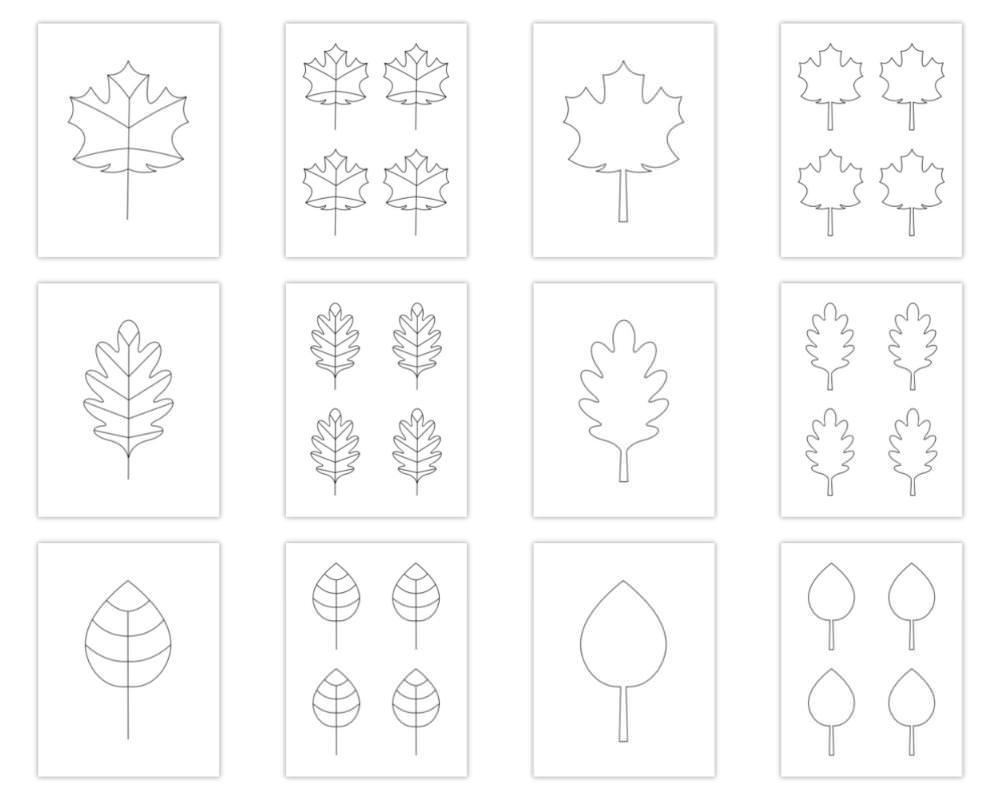 free printable fall leaves template